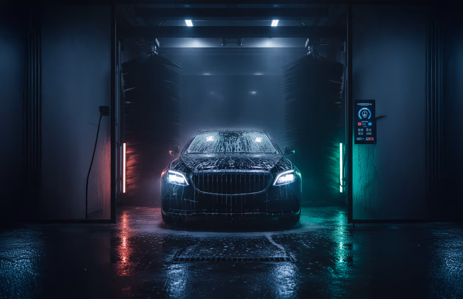 image of vehicle lineup at an auto dealership